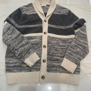 Goodfellow & Co Men's Charcoal and Cream Cardigan